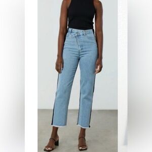 Oak + Fort Crossover Two Tone Jeans Size Small